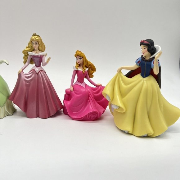 Disney Princess Lot Of 8 Cake Topper Figures Toys Tiana Cinderella‎ Aurora Snow - Picture 5 of 6